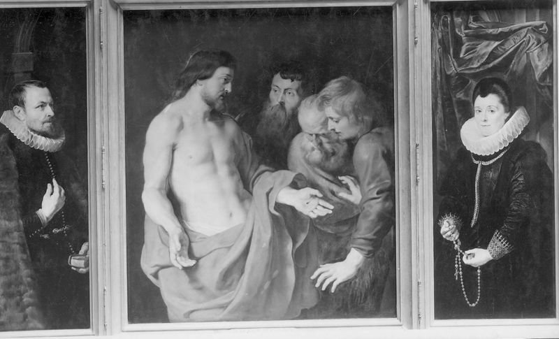 Triptiek met het Ongeloof van Thomas (Epitaaf van Nicolaas Rockox en Adriana Perez)