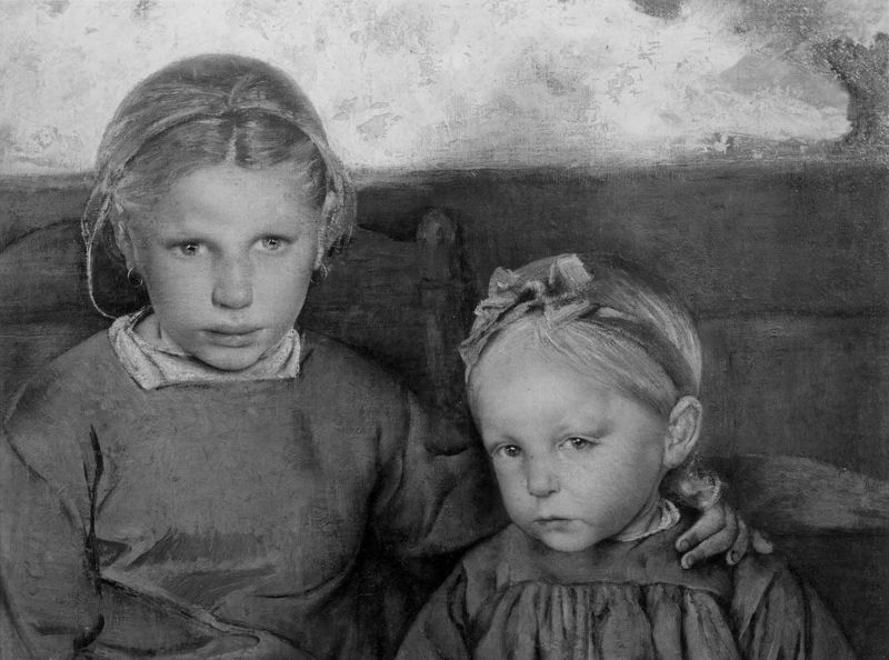 Twee Waalse boerenkinderen (Les boëchelles)