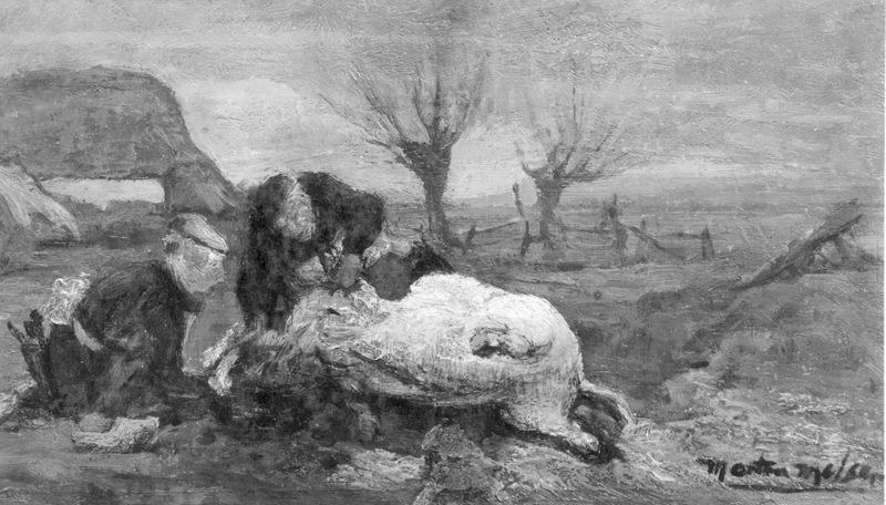 winteerleven - De zwijnslachter