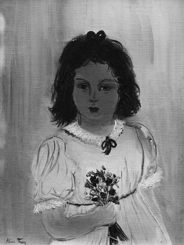 Fillette au bouquet