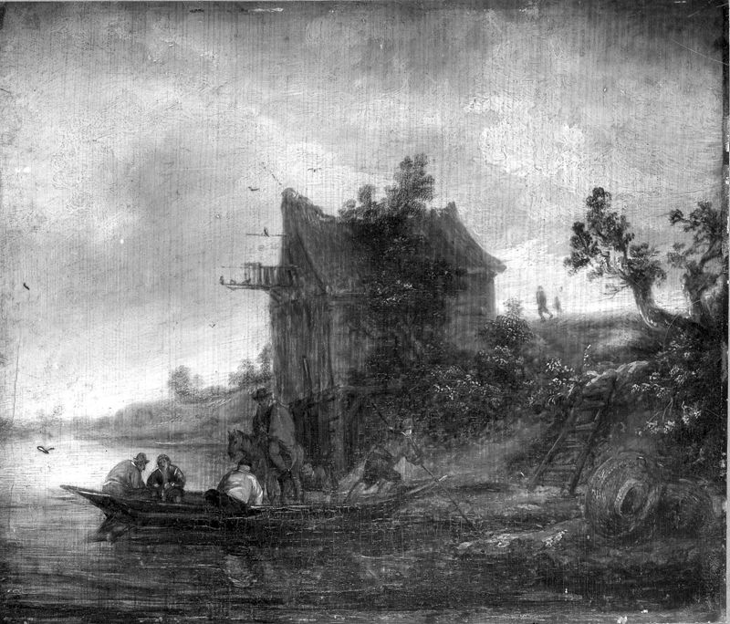 Landschap met veerboot