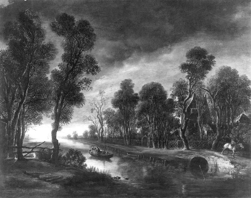 Kanaal bij maneschijn