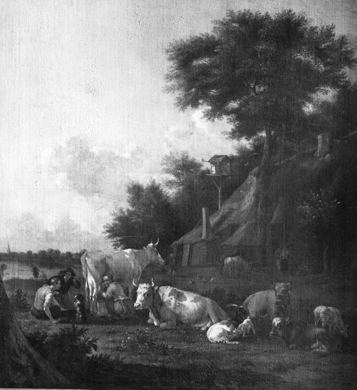 Hoeve bij valavond