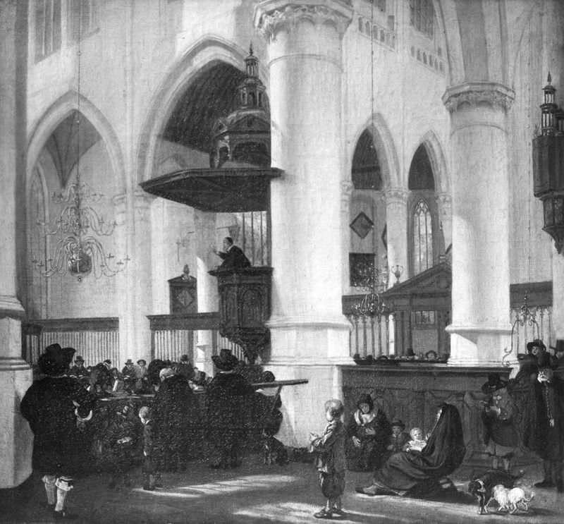 Preek in de Oude Kerk te Delft