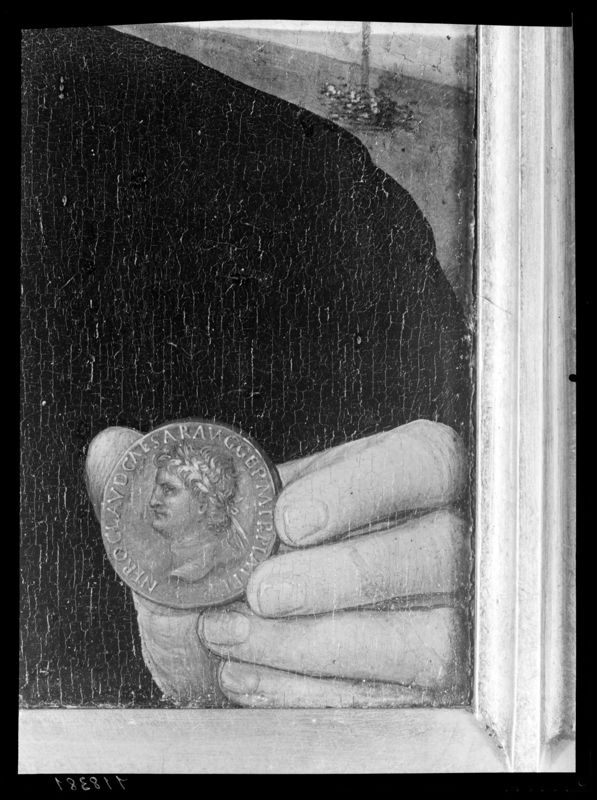 Portret van man met een Romeinse munt (Bernardo Bembo? Jan de Candida?)
