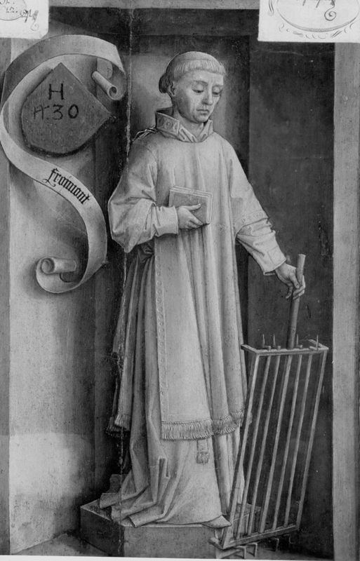 Portret van Jean de Froimont / Heilige Laurentius