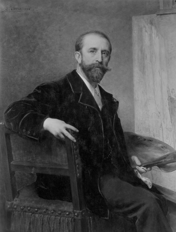 Zelfportret van Karel Ooms
