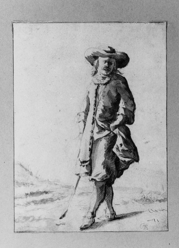 Man met kolfstok