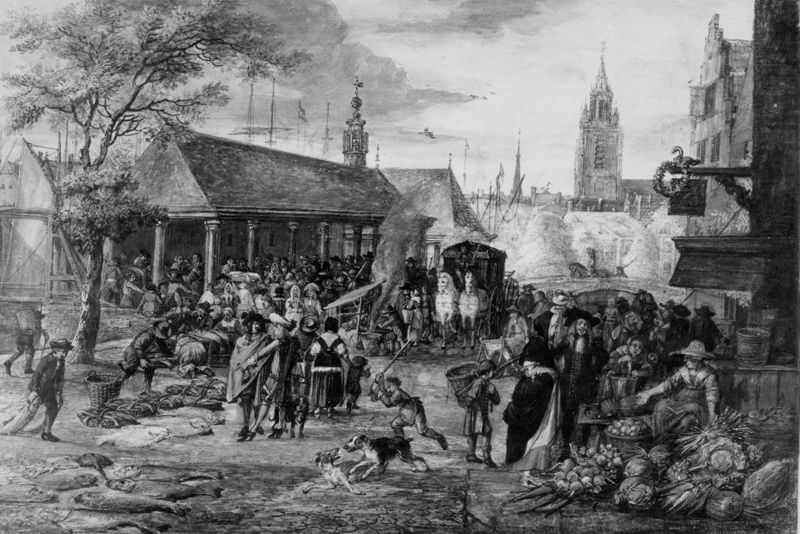 Markt in Rotterdam (Nederland)