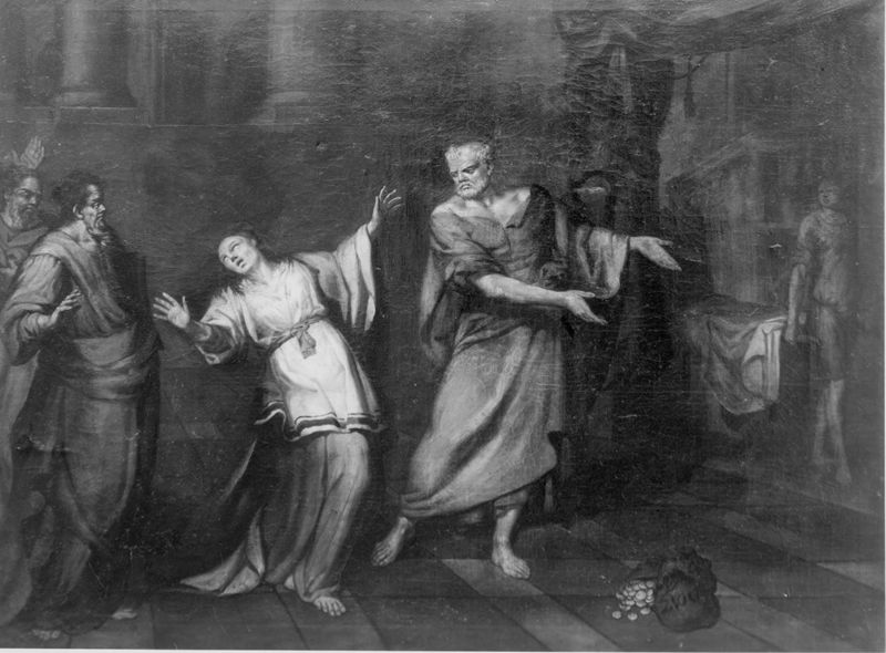 Mort de Saphira (en présence de saint Pierre)