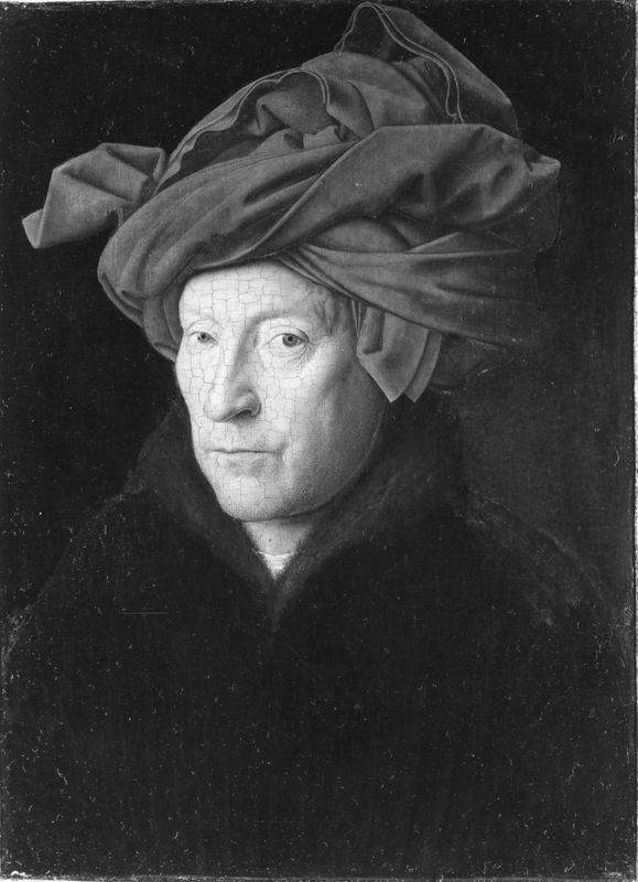 Portrait d'homme au turban rouge