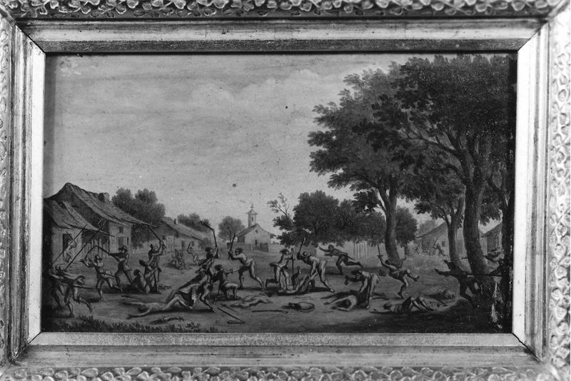 Gevecht in het dorp