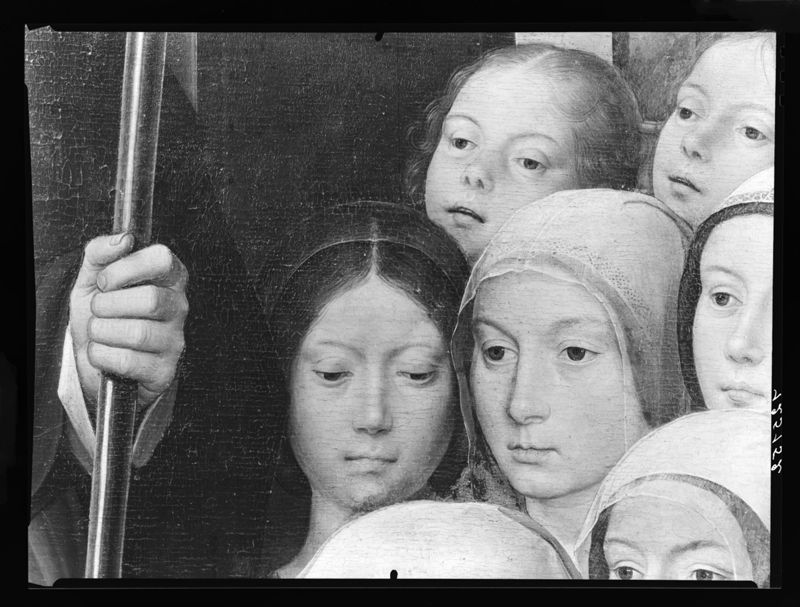 La Vierge et l'Enfant entre saint Jacques et saint Dominique présentant les donateurs et leur famille
La Vierge de Jacques Floreins