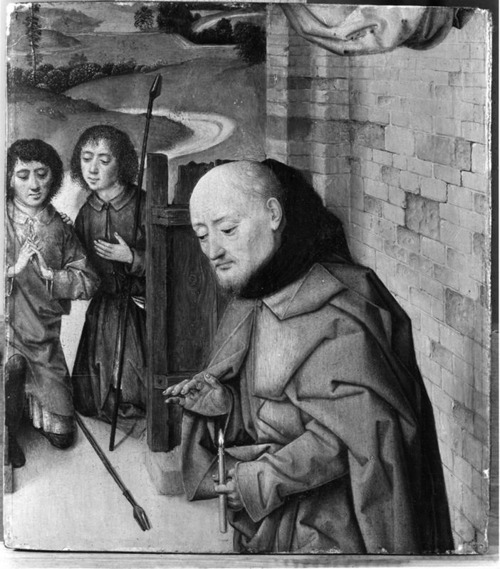 Saint Joseph et deux bergers (Fragment d'une Nativité)