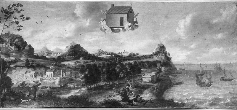 Overbrenging van het huisje van Loreto