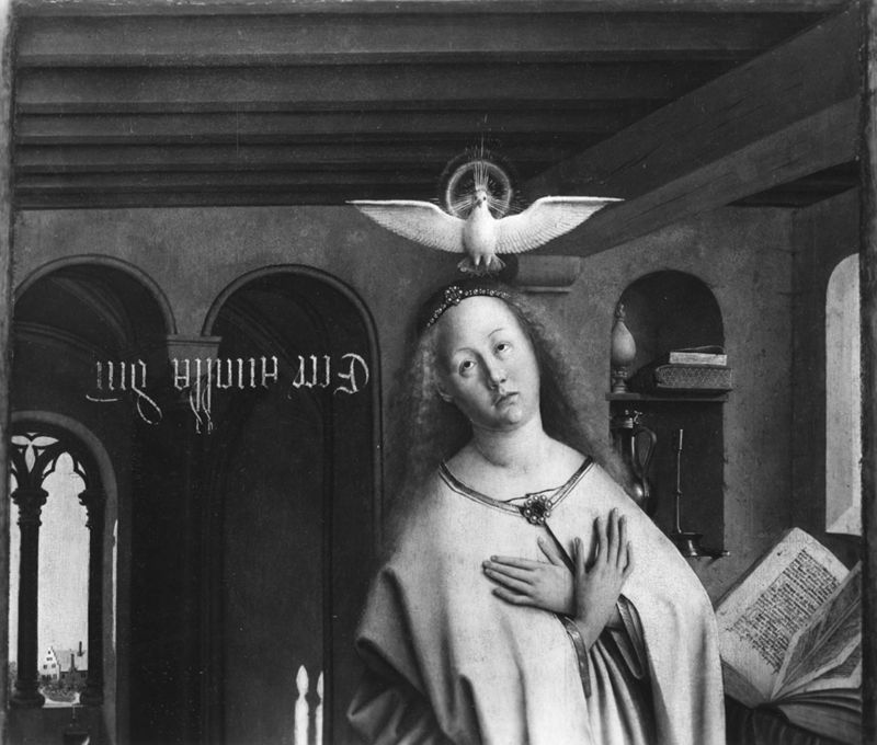 Lam Gods: Maria van de Boodschap en de profeet Michaja
