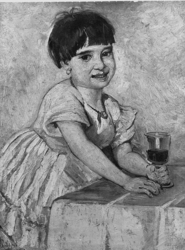 Gianina, enfant à table