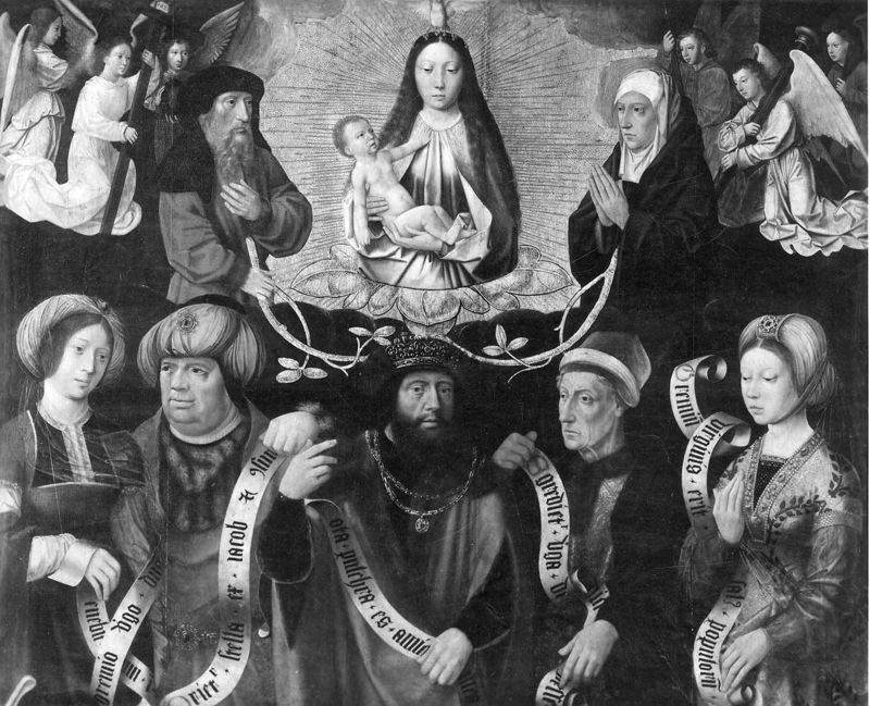 Verheerlijking van de Heilige Maagd
Maria met kind, Joachim en Anna, profeten en sibillen