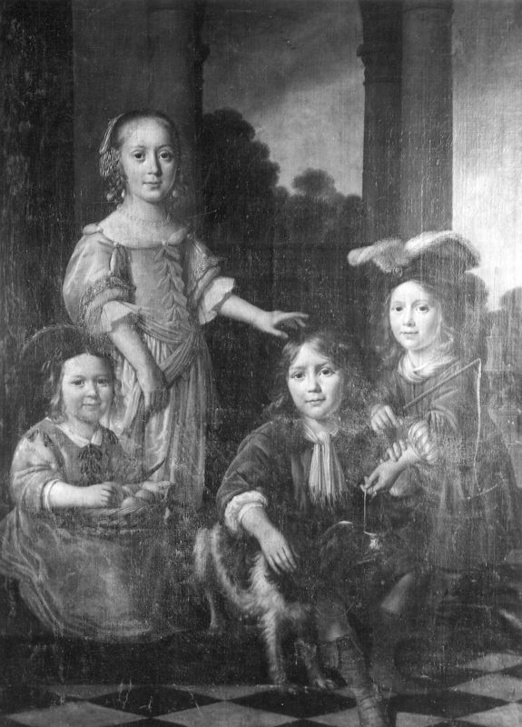 Portret van vier kinderen