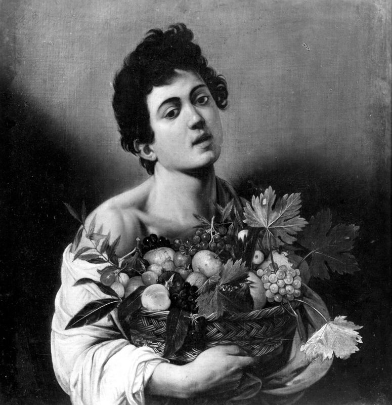 Jeune garçon à la corbeille de fleurs
