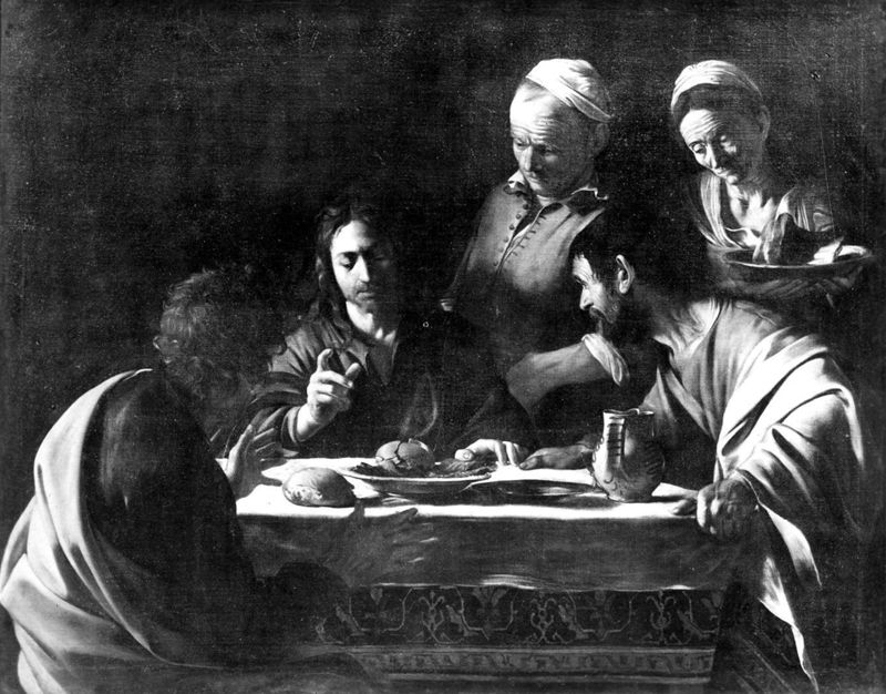 Le repas avec les pélerins d' Emmaüs