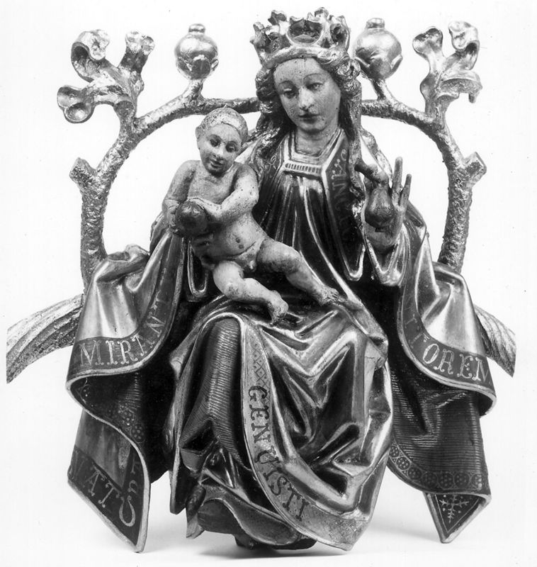 Mariaretabel met op zijluiken leven van H. Laurentius