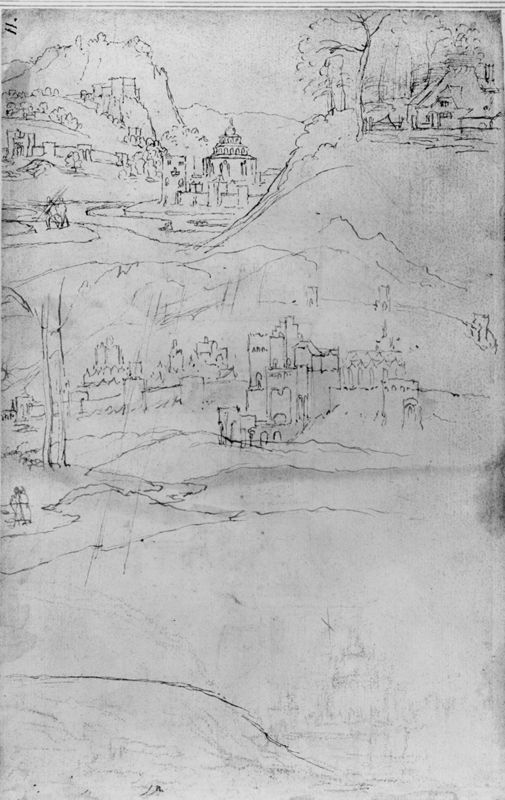 Landschap met bebouwing