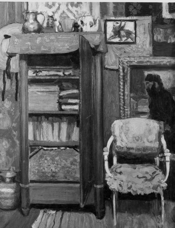 Intérieur au fauteuil blanc