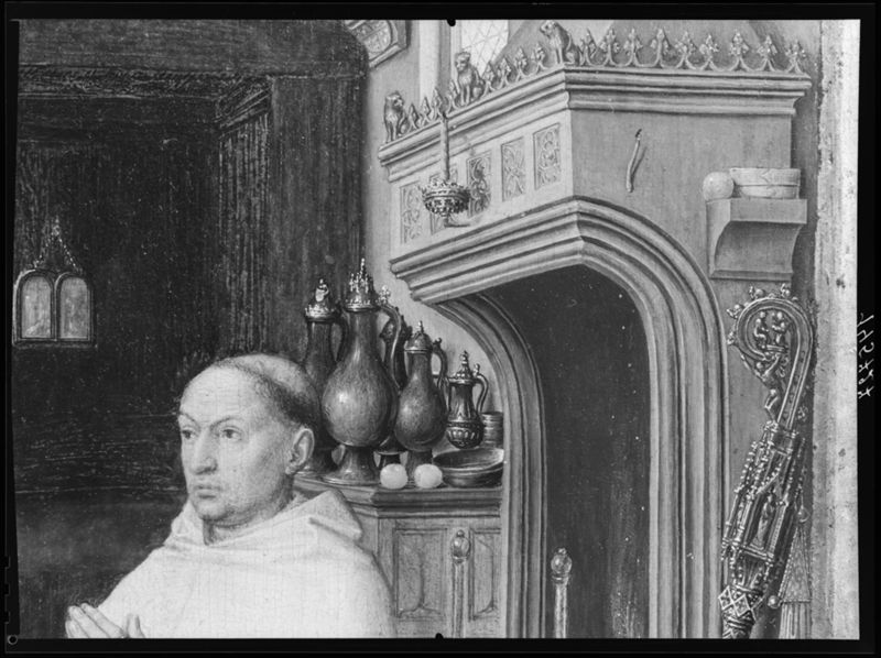 Diptiek van abt Christiaan de Hondt
O.-L.-Vrouw met Kind in een kerk en abt Christiaan de Hondt