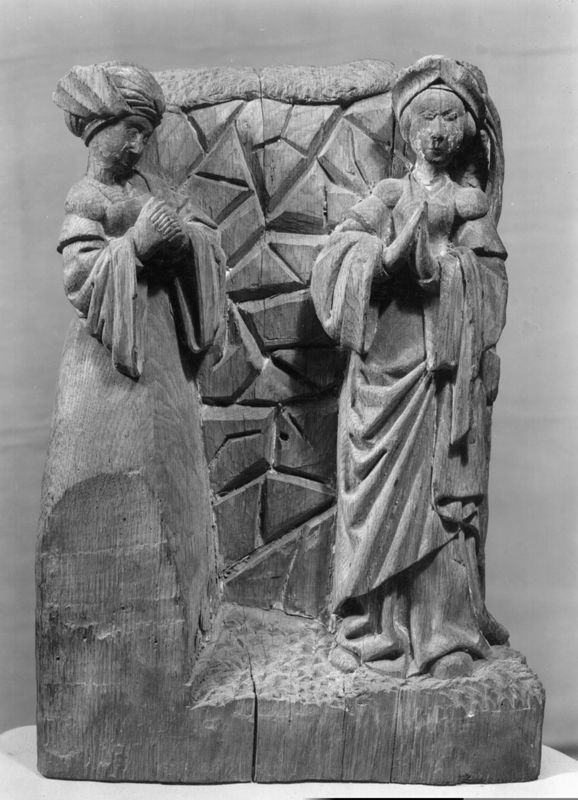 Deux femmes en prière ou saintes femmes au tombeau (?)