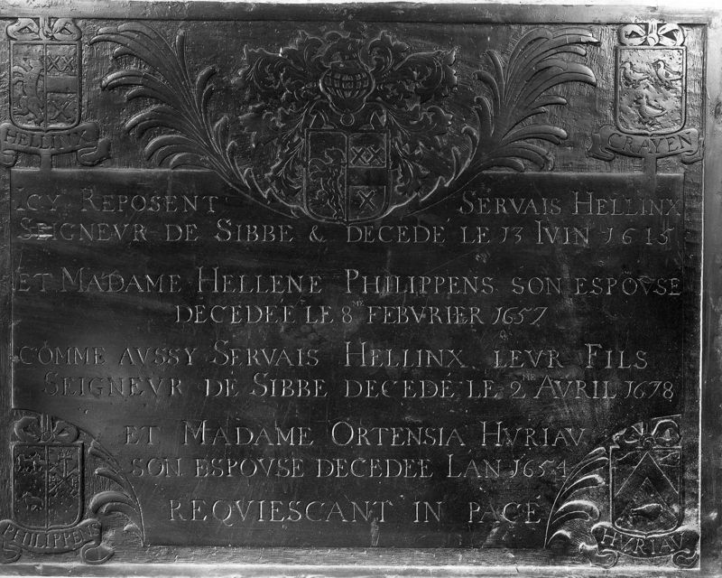 Dalle funéraire de Servais de Hellinx, seigneur de Sibbe