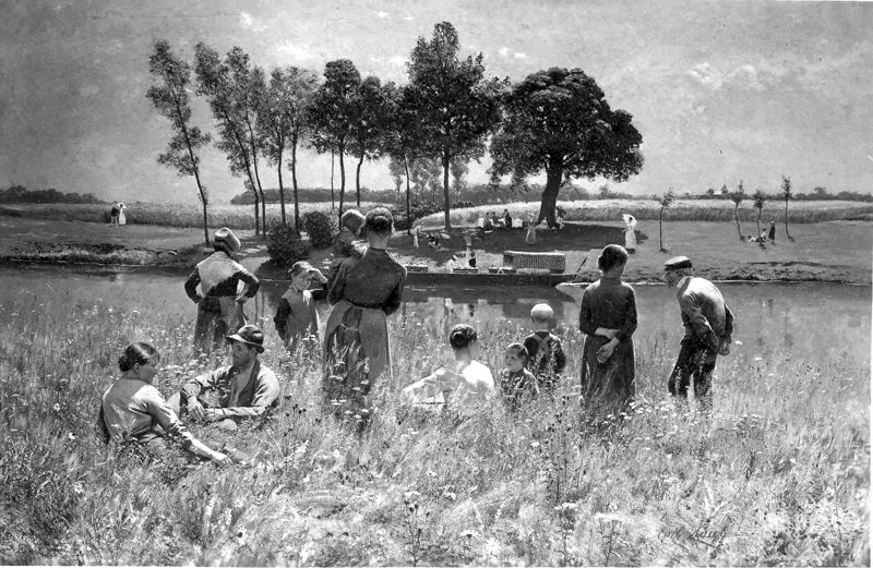 Picknick - Landschap aan de Leie