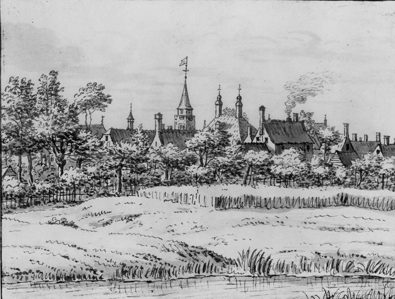 Zicht op Bodegraven (Nederland)