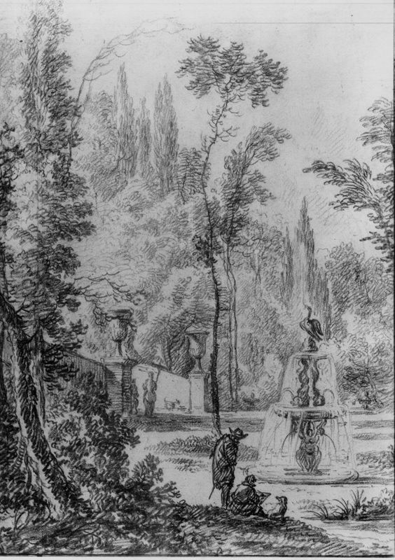 Park met fontein