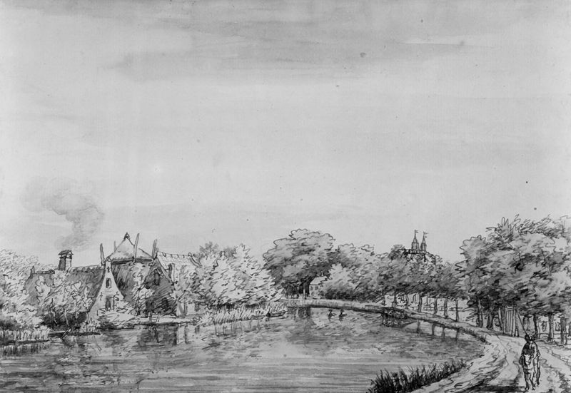 Dorp aan een rivier