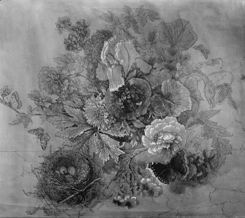 Bloemen in een schaal