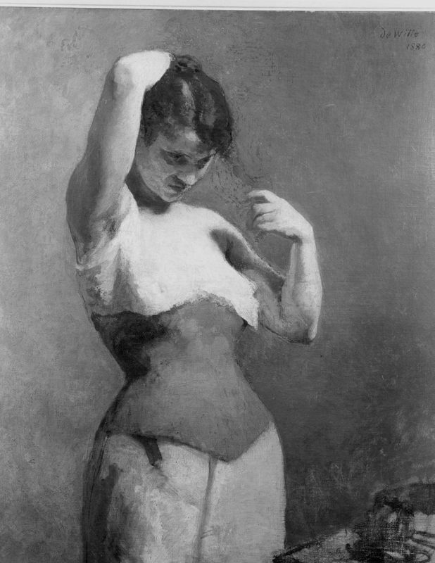 La femme au corset rouge