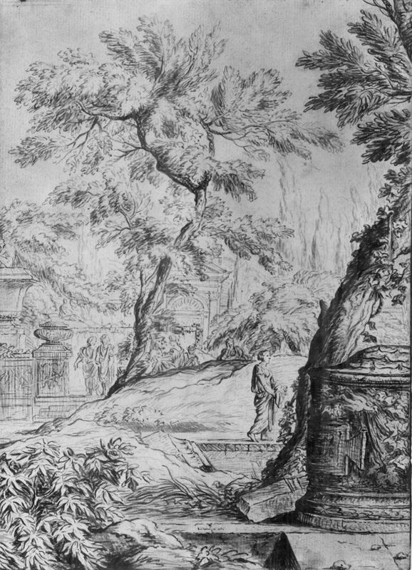Antiquiserend arcadisch landschap