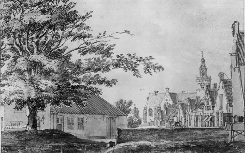 Het dorp Streefkerk (Nederland)
