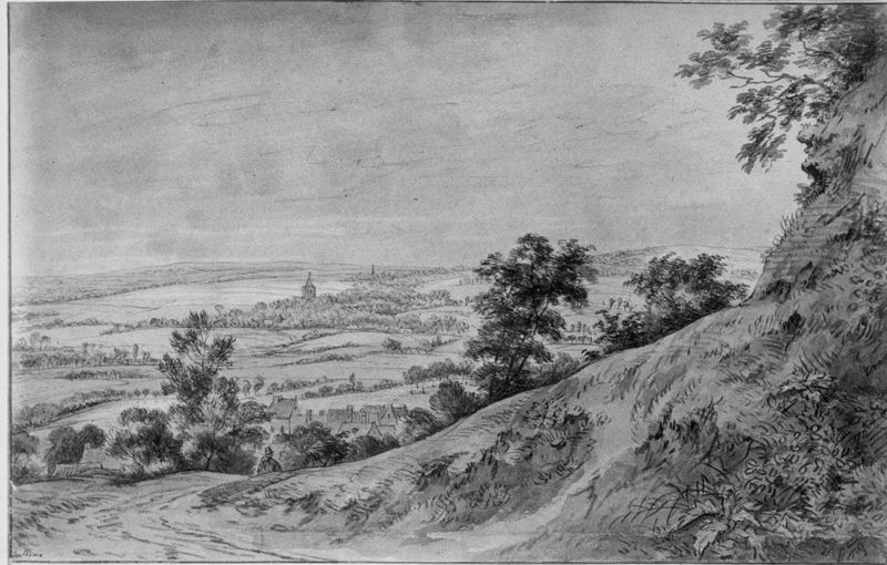 Panoramisch zicht op het dorp Sint-Gillis (Brabant)