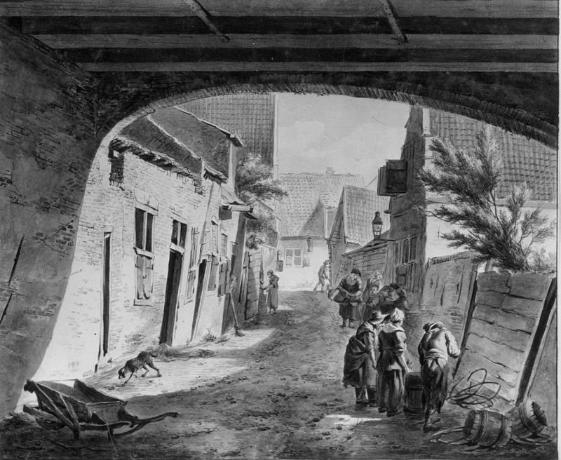Steegje in Haarlem (Nederland)
