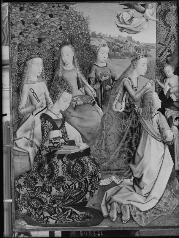 Vierge et Enfant parmi les Saintes