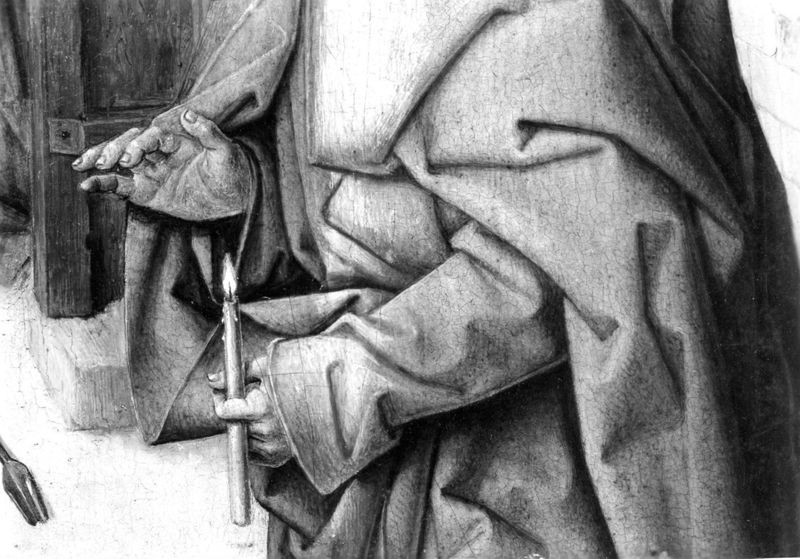 Saint Joseph et deux bergers (Fragment d'une Nativité)