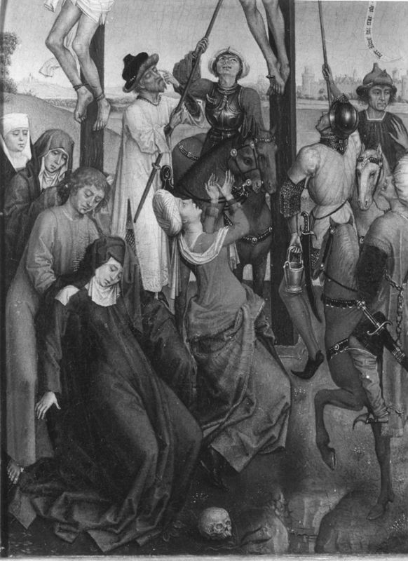 Diptyque de Jeanne de France
Donatrice présentée par saint Jean-Baptiste à la Vierge et l'Enfant / Crucifixion
