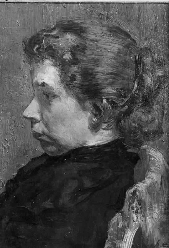 Portret met de groene stoel