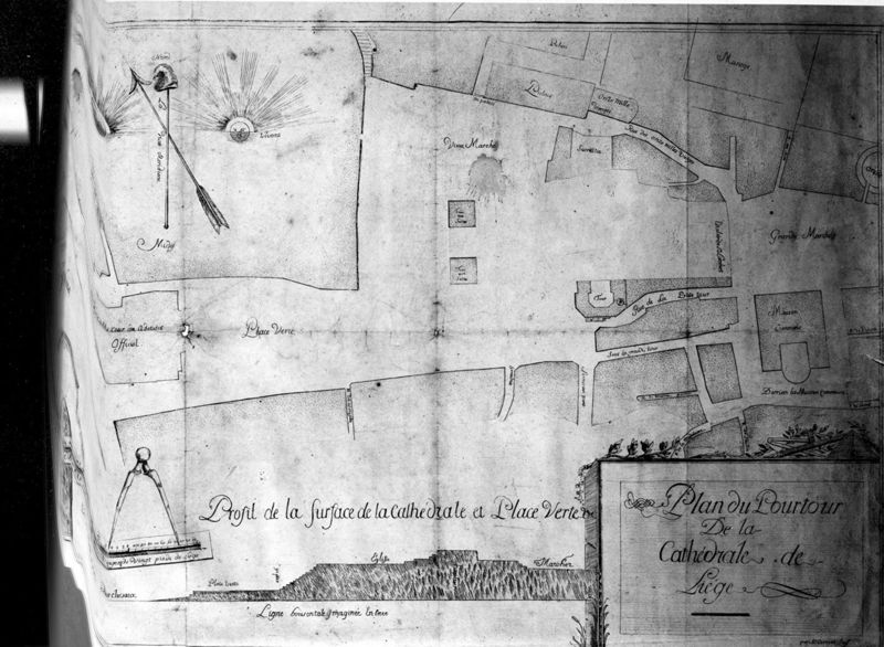 Plan de la place Saint-Lambert et environs immédiats