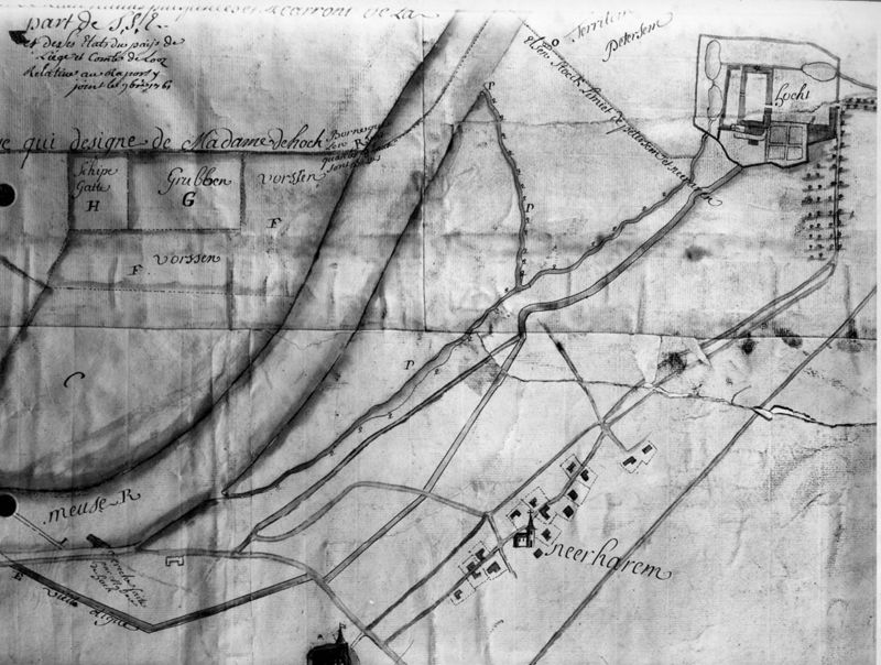 Environ de Neerharen (détail avec plan de l'Abbaye de Hocht)