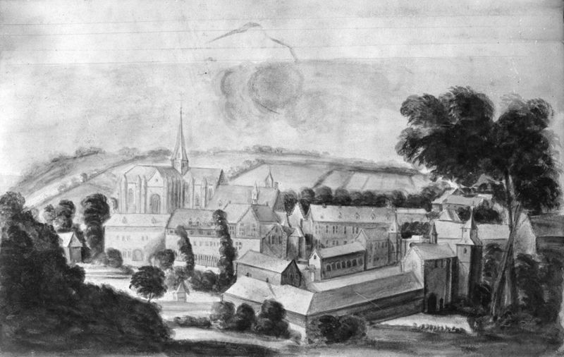 Vue de l'abbaye du Val-Saint-Lambert