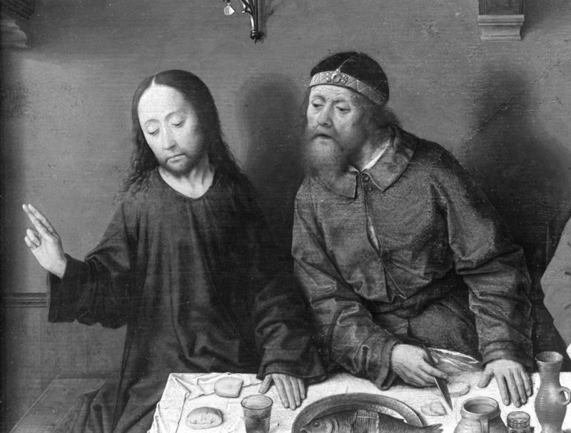 Le Christ chez Simon le Pharisien, avec donateur