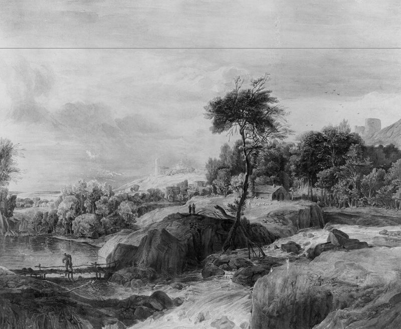 Landschap met bergstroom